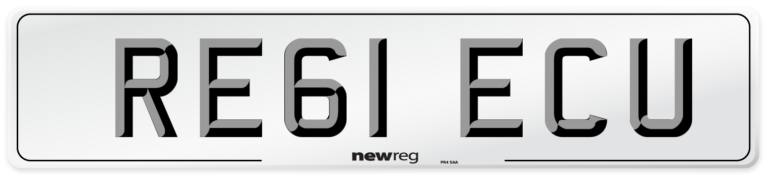 RE61 ECU Number Plate from New Reg